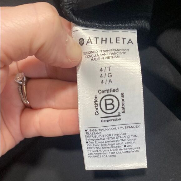 Athleta Stellar Mid-Rise Slim Pants Black Euroluxe Size‎ 4 Tall NWOT - Picture 8 of 11